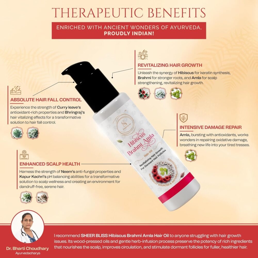 Hibiscus Brahmi Amla Hair Oil - Image 7